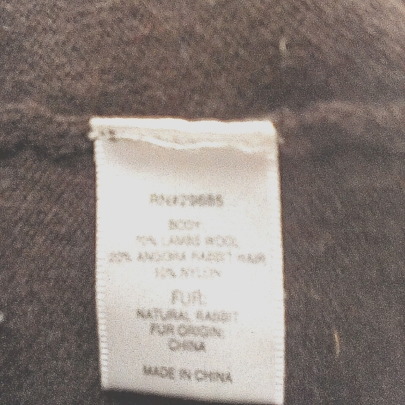 1- Pendelton  brown wool sweater with detachable fur collar in size  s  B12 - Picture 3 of 6